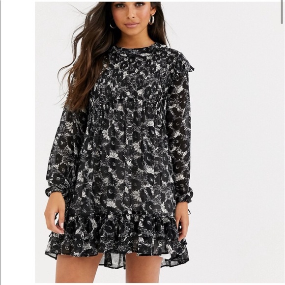 Free People These Dreams Floral Mini Dress - Picture 1 of 8